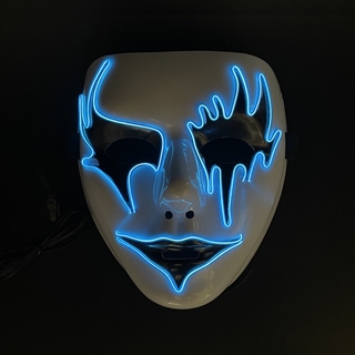El-wire maske med blåt lys